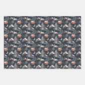 Winterholz-Verpackungsfolien Geschenkpapier Set (Vorderseite)