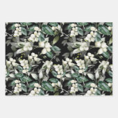 Winterholz zweigt grünes Muster ab Geschenkpapier Set (Vorderseite 2)