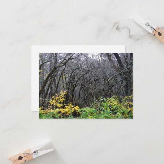 Winterholzkarten Karte (Vorderseite/Rückseite Beispiel)