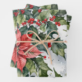 Winterholzpapier-Flachblatt-Set 3 Geschenkpapier Set (Beispiel)