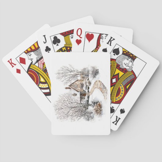 Winterhotelkarten Spielkarten (Rückseite)