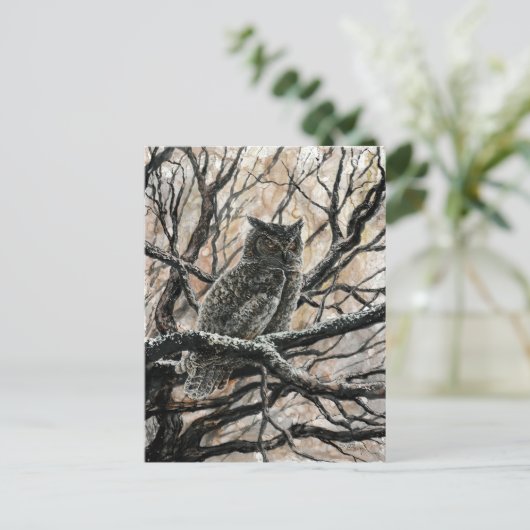 Winterhuhn Postkarte (Stehend Vorderseite)