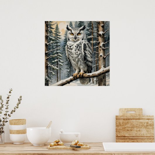 Winterhühner Poster (Küche)