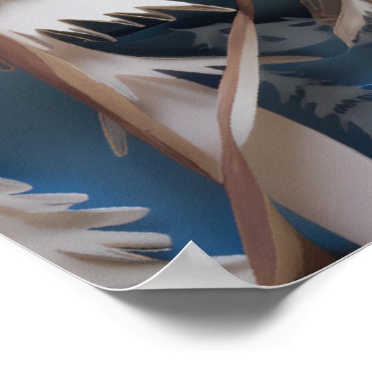 Winterhühner Poster (Ecke)