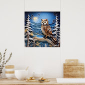 Winterhühner Poster (Küche)