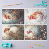 Winterhühner Seidenpapier (Basteln)