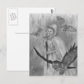 Winterhulden Lady Postcard Card Postkarte (Vorne/Hinten)