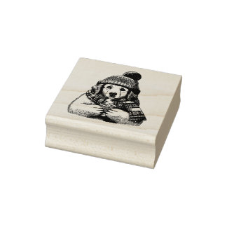 Winterhund-Kakao Gummistempel