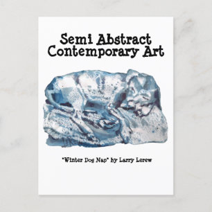 Winterhund Nickerchen Nr. 170101 Postkarte