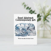 Winterhund Nickerchen Nr. 170101 Postkarte (Stehend Vorderseite)