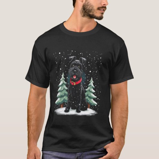 Winterhund-Schneeszene T-Shirt (Vorderseite)