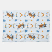 Winterhunde Eislaufen - Küchentuch (Horizontal)
