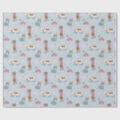 Winterhunde Geschenkpapier (Flach)