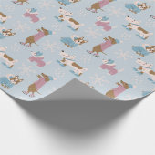 Winterhunde Geschenkpapier (Ecke)