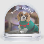 Winterhund's Foto Weihnachten Schneekugeln (Rückseite)