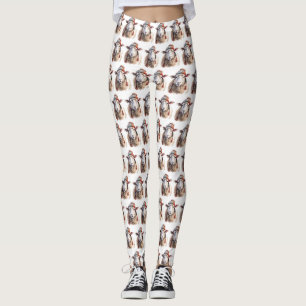 Winterhut Weihnachten Schaf Wiederholungsmuster Leggings