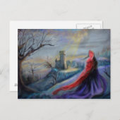 Winterhütte 5.6"x4.25" (Landschaft) Postkarte (Vorne/Hinten)