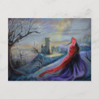 Winterhütte 5.6"x4.25" (Landschaft) Postkarte