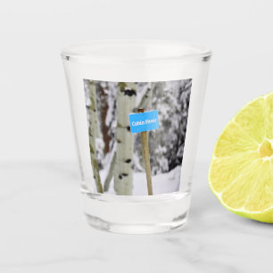 Winterhütte Fieber Urlaub Jahreszeit Schnee Schnapsglas