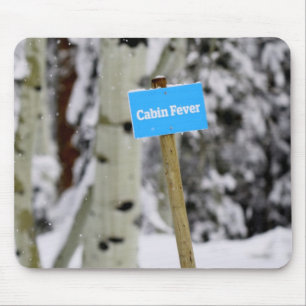 Winterhütte Fieberfest Jahreszeit Schnee Mousepad