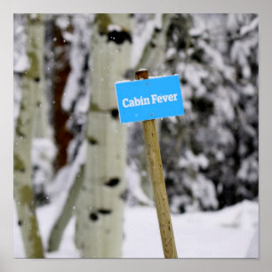 Winterhütte Fieberfest Jahreszeit Schnee Poster