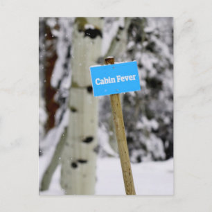 Winterhütte Fieberfest Jahreszeit Schnee Postkarte