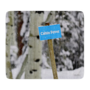 Winterhütte Fieberfest Jahreszeit Schnee Schneidebrett