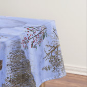 Winterhütte Hirsch im Schnee Weihnachtsszene Tischdecke (Beispiel)