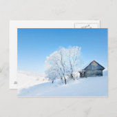 Winterhütte Landschaft Postkarte (Vorne/Hinten)