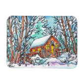 Winterhütte Magnet (Horizontal)