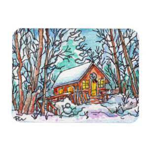 Winterhütte Magnet