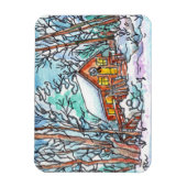 Winterhütte Magnet (Vertikal)