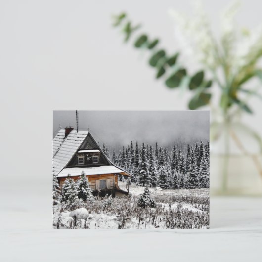 Winterhütte. Postkarte (Stehend Vorderseite)