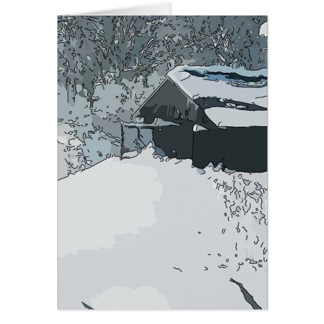 Winterhütte Schnee Vintag (Vorne)