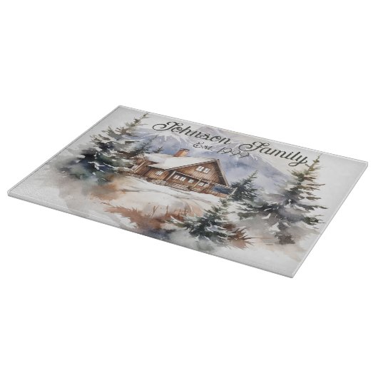 Winterhütte Schneidebrett (Ecke)