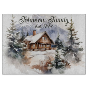 Winterhütte Schneidebrett