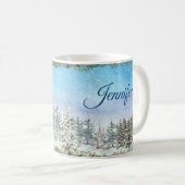 Winterhütte Weihnachten Kaffeetasse (VorderseiteRechts)