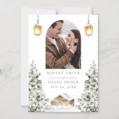 Winterhütten-Foto Save The Date Magnet (Vorderseite)