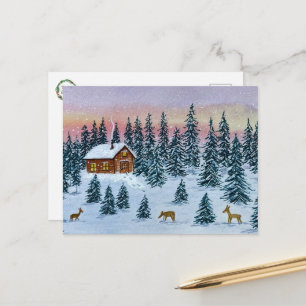 Winterhütten-Postkarte Postkarte