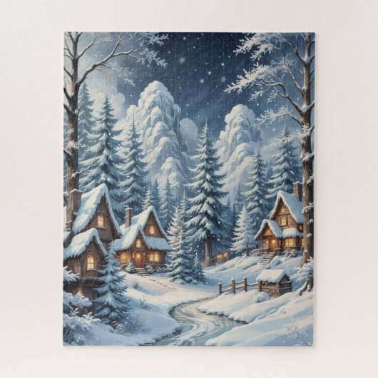 Winterhütten-Rätsel Puzzle (Vertikal)