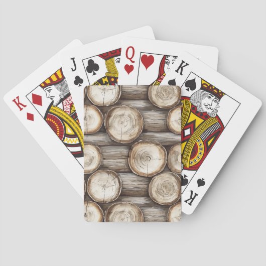 Winterhütten-Weihnachtsprotokolle Spielkarten (Rückseite)