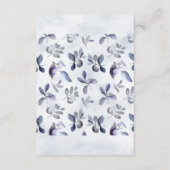 Winterhydrangea florale Gästekarte Begleitkarte (Rückseite)