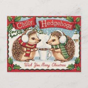 Winterigel Weihnachten Postkarte