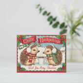 Winterigel Weihnachten Postkarte (Stehend Vorderseite)