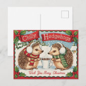 Winterigel Weihnachten Postkarte (Vorne/Hinten)