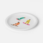 WinterIllustration der Snowboarder Pappteller (Schrägansicht)