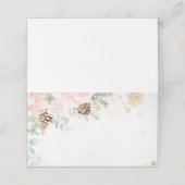 Winterimmergrün, rosa Lebensmitteletikett Platzkarte (Außenseite Aufgefaltet)