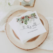 Winterimmergrüne Babydusche Serviette