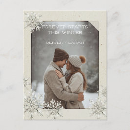Winterintime Hochzeitsessen laden zur Postkarte ei