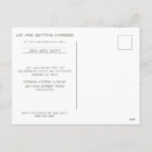 Winterintime Hochzeitsessen laden zur Postkarte ei (Rückseite)